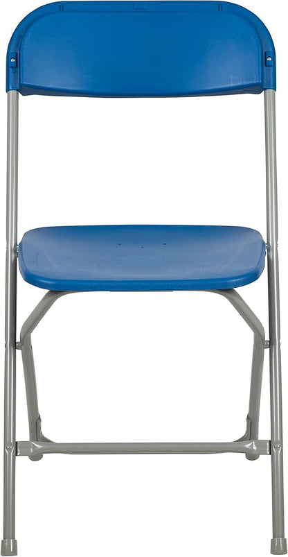 Flash Furniture Hercules Series Plastic Folding Chair - Blue - 6 Pack 650LB Weight Capacity Comfortable Event Chair-Lightweight Folding Chair