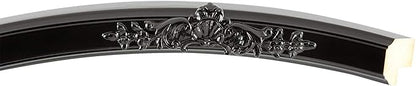 OVALCREST Oval Beveled Wall Mirror for Home Decor - Athena Style - Gloss Black - 18" x 14" Outside Dimensions
