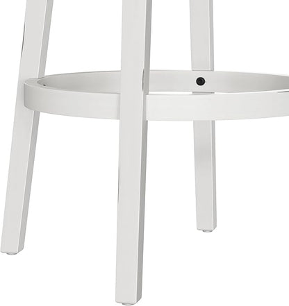 Hillsdale Clarion Wood Swivel Bar Height Stool, Sea White