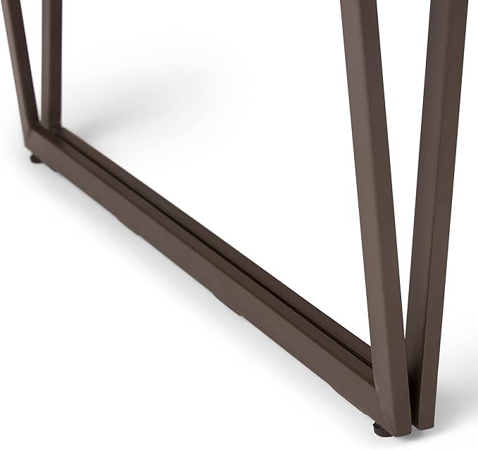 SIMPLIHOME Ryder SOLID WOOD Modern Industrial 66 inch Wide Writing Office Desk in Natural Aged Brown for the Office Desk, Writing Table, Workstation and Study Table