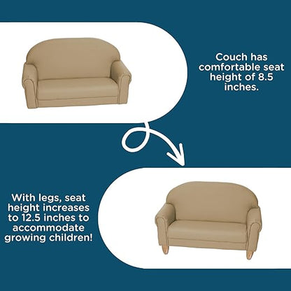 Children's Factory As We Grow Chair and Couch, Flexible Seating for Daycare or Preschool, Kids Reading Couch, Playroom Furniture, Buff