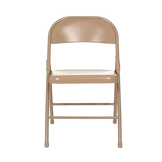 OEF Furnishings OEF900 Series Premium Lightweight All-Steel Folding Chairs (4-Pack, Beige)