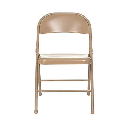OEF Furnishings OEF900 Series Premium Lightweight All-Steel Folding Chairs (4-Pack, Beige)
