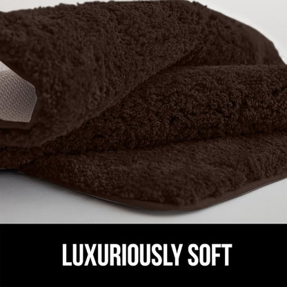 GORILLA GRIP Bathroom Rugs, 42x24, Ultra Soft Absorbent Mat, Thick Plush Bath Rug, Machine Washable, Microfiber Quick Dry, Mats for Shower, Bathtub and Floor, Home Decor Accessories, Brown