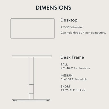 FLEXISPOT E6 MAX Bamboo 72x30 Inch Dual Motor 3-Stage Heavy Duty Standing Desk, 330lbs Weight Capacity, Height Adjustable Desk w/Cable Management & Wheels (Solid Bamboo Desktop + Black Frame)