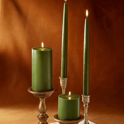 Thymes Frasier Fir Scented Candles for Home Decor - Green Pillar Candles for Women & Men - Place on Candle Holder - Luxury Home Fragrance Gifts - Large (3" x 6" Pillar)