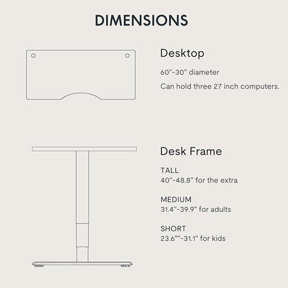 FLEXISPOT E6 MAX Bamboo 60x30 Inch Dual Motor 3-Stage Heavy Duty Standing Desk, 330lbs Weight Capacity, Height Adjustable Desk w/Cable Management & Wheels (Solid Bamboo Curved Desktop + Black Frame)