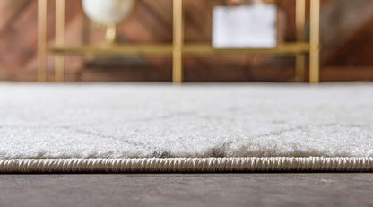 Unique Loom Trellis Frieze Collection Area Rug - Geometric (2' x 6' 1" Runner, Ivory/ Gray)