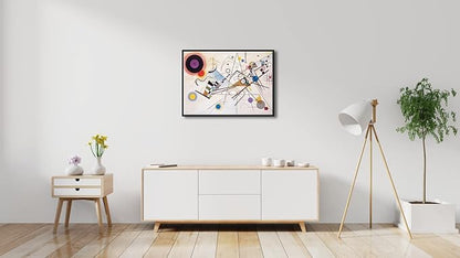 Wieco Art Framed Canvas Wall Art Wassily Kandinsky Composition VIII Picture Print of Famous Paintings Abstract Canvas Prints for Living Room Home Decor and Wall Decorations