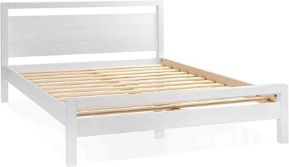 Grain Wood Furniture Loft King Size Solid Wood Bed with a Brushed White Finish