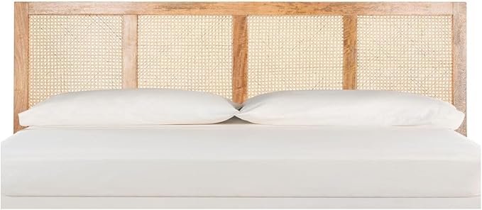 SAFAVIEH Home Collection Vienna Natural Cane King Headboard Platform