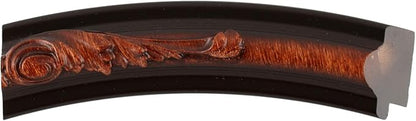 OVALCREST Oval Beveled Wall Mirror for Home Decor - Florence Style - Vintage Walnut - 20" x 16"