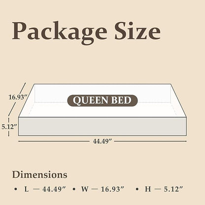 Queen Bed Frame with Headboard and Footboard, Metal Platform Bed Frame with Under Bed Storage, All-Metal Support System, No Box Spring Needed, Easy Assembly,Vintage Grey