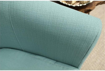Pemberly Row 17.5" Traditional Polyester Fabric Club Chair in Blue