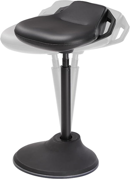 SONGMICS Ergonomic Wobble Stool, Height Adjustable Standing Desk Stool 23.6-33.3 Inches, Swivel Balance Chair with Non-Slip Base, Standing Chair, for Active Sitting, Office, Home, Ink Black UOSC12BK