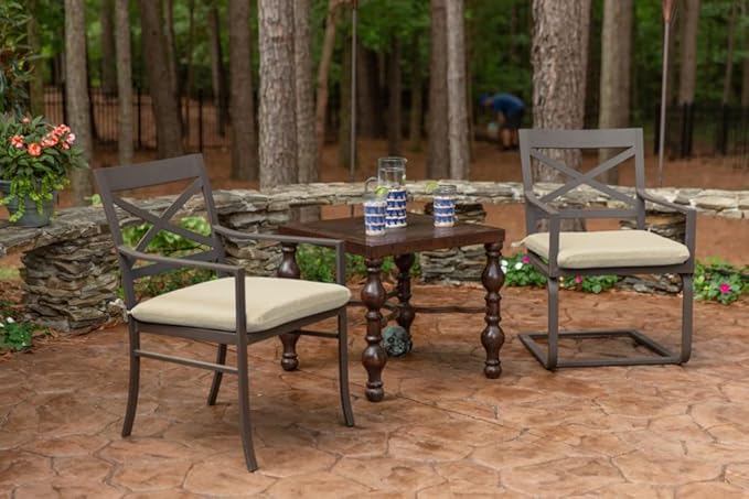 Sunbrella Patio Cushions - (2 Pack) - 20" W x 18" L x 2.5" T, Outdoor Chair Cushion with Comfort, Style & Durability Designed for Outdoor Living - Made in The USA