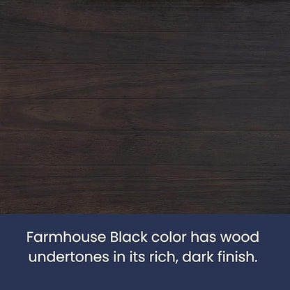 Grain Wood Furniture Montauk Solid Wood Bed, Full Size, Farmhouse Black