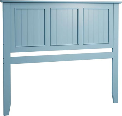 Scurrty Antique Style Wood Headboard Queen Size, Modern Headboard with Vintage Wood Frame, Bedroom Furniture (Blue)