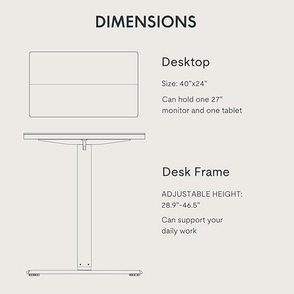 FLEXISPOT 40x24 Inch Electric Height Adjustable Standing Desk for Home & Office, Splice Board Desk for Computer Workstation, Study, or Creative Setup, Maple