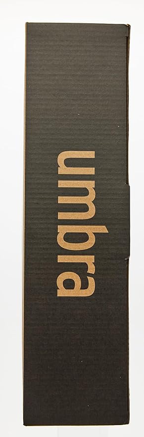Umbra Ribbon Modern 12-inch Wall Clock, Battery Operated Quartz Movement, Silent Non Ticking Wall Clocks, Black