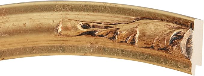 OVALCREST Oval Beveled Wall Mirror for Home Decor - Florence Style - Gold Leaf - 34" x 24"