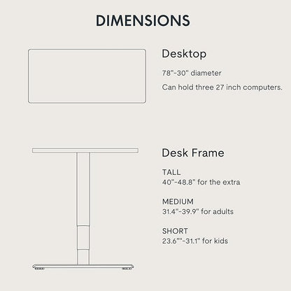 FLEXISPOT E6 MAX Bamboo 78x30 Inch Dual Motor 3-Stage Heavy Duty Standing Desk, 330lbs Weight Capacity, Height Adjustable Desk w/Cable Management & Wheels (Solid Bamboo Desktop + Black Frame)