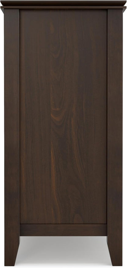 SIMPLIHOME Artisan Buffet - 54 inch Wide Solid Wood 3-Door Sideboard Buffet in Natural Aged Brown, Transitional Storage Cabinet for Dining Room or Kitchen with Adjustable Shelves and Bronze Hardware