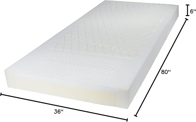 Drive Medical 15770 Gravity 7 Pressure Redistribution Mattress, Blue, 6.6 Foot (Pack of 1)