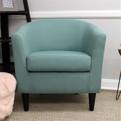Pemberly Row 17.5" Traditional Polyester Fabric Club Chair in Blue