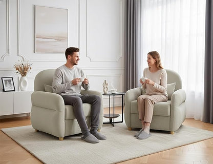 Modern Accent Chairs for Living Room, Comfy Chenille Armchairs with Storage, Single Reading Chairs for Bedroom, Study Room, Apartment, Tool Free Assembly, Gray