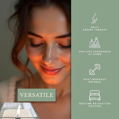 Pecksniff's Prestige 1 Wick Square Candle - Fresh Linen & Daisy Scent, 190g (6.7 oz) - Long-Lasting, Luxurious Fragrance Experience Home Décor