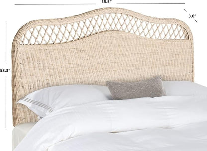 Safavieh Home Collection Sephina White Washed Rattan Headboard (King)
