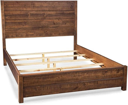 Grain Wood Furniture Montauk Solid Wood Bed, Queen Size, Rustic Walnut