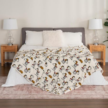 Berkshire Blanket Peanuts® VelvetLoft® Cute Character Snoopy Plush Blanket,Peanuts Red Baron,King 90 in x 108 in (Official Peanuts® Product)