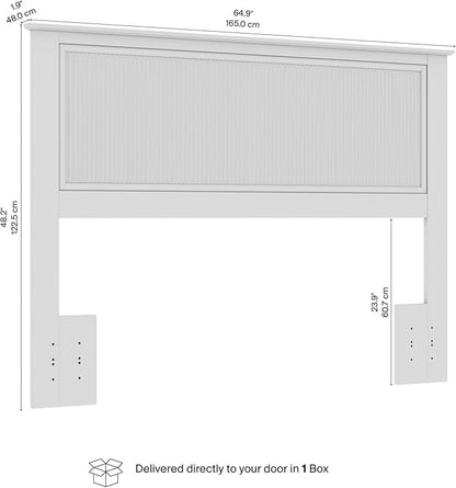 Bush Home 65-inch Full/Queen Headboard, Bedroom Furniture, Camille Collection, Natural Birch