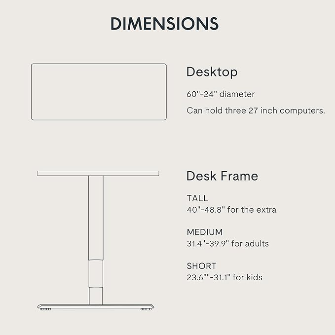 FLEXISPOT E6 MAX Dual Motor 60x24 Inch 3-Stage Heavy Duty Standing Desk, 330lbs Weight Capacity, Height Adjustable Desk w/Cable Management & Wheels (Seamless Black Desktop + Black Frame)