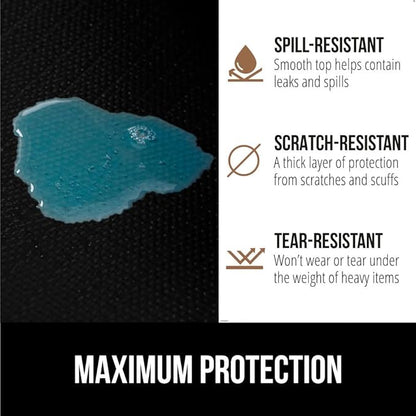 GORILLA GRIP Slip Resistant Drawer and Shelf Liner 2 Pack, Non Adhesive Water Resistant, Easy Clean and Trim, Smooth Surface Liners for Kitchen Cabinet, Shelves, Drawers, Pantry, 12 in x 20 FT, Black