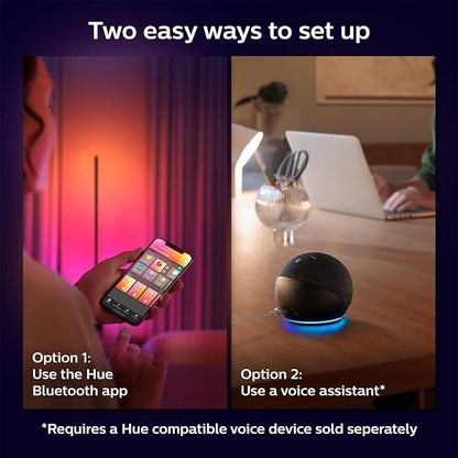 Philips Hue Signe Smart Floor Lamp, White - White and Color Ambiance LED Color-Changing Light - 1 Pack - Indoor - Control with Hue App - Works with Alexa, Google Assistant, and Apple Homekit