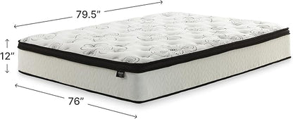 Signature Design by Ashley Chime Hybrid Full 12" Mattress with Gel Memory Foam, Medium Firm, Pressure Relief, Fiberglass Free Mattress in a Box