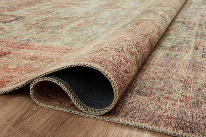 Loloi Amber Lewis Georgie Collection GER-03 Jade/Sunset 7'-6" x 9'-6", .19" Pile Height, Area Rug