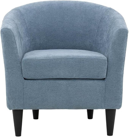 Pemberly Row 17.5" Polyester Fabric Club Chair in Light Blue