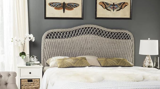 Safavieh Home Collection Sephina Antique Grey Rattan Headboard (Queen)