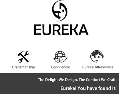Ypati 3-Piece Handwoven Rattan Patio Conversation Set, Aluminum Frame with All Weather Coating, for Porch, Balcony, Garden, 2 Comfortable Chairs with Coffee Table, Black & White, Designed by Eureka