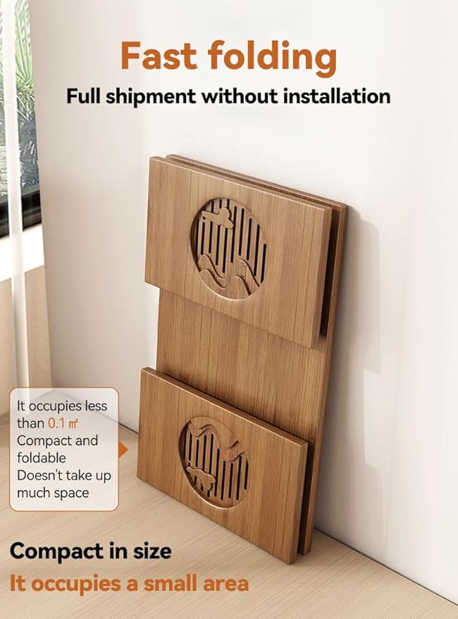 Folding Coffee Table, Foldable Japanese Floor Table No Assembly, Low Coffee Table for Sitting On The Floor, Small Coffee Tables for Living Room Meditation Tea Room Tatami Dining 39.4 Inch