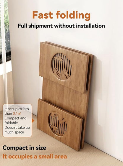 Folding Coffee Table, Foldable Japanese Floor Table No Assembly, Low Coffee Table for Sitting On The Floor, Small Coffee Tables for Living Room Meditation Tea Room Tatami Dining 39.4 Inch