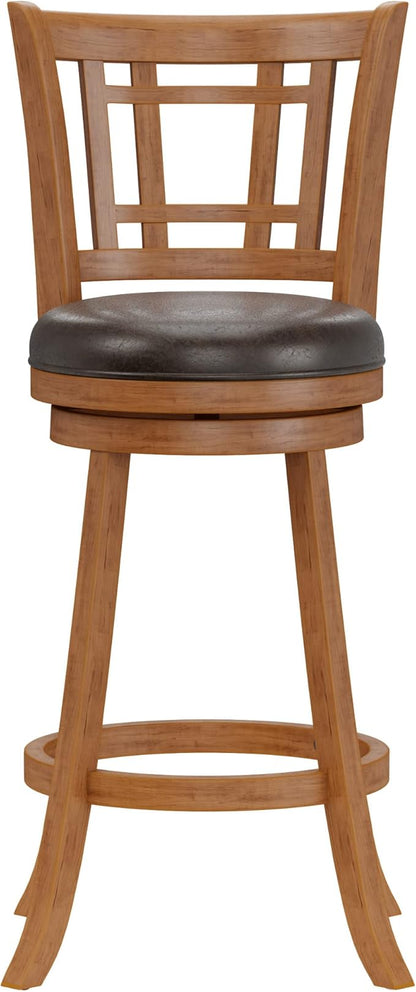 Hillsdale Fairfox 30.5" Wood Swivel Bar Height Stool, Oak