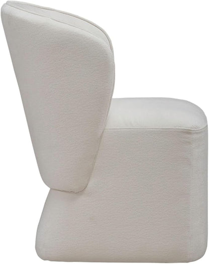 Liberty Furniture Accent Dining Chair with Castors - Rounded Arm - Ivory Upholstry