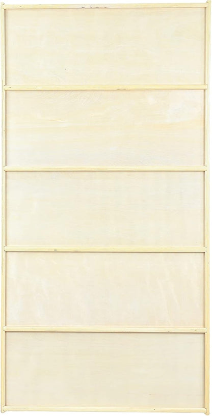 Classic Birch Book Shelf, Wooden Wall Organizer for Books, Toys, Office, and Kids Supplies, Natural (5 Tier - 60")