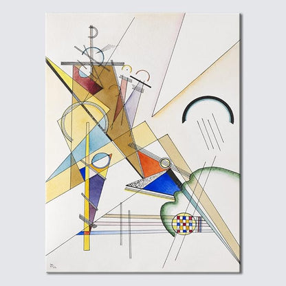Wieco Art Large Canvas Prints Gewebe 1923 by Wassily Kandinsky Classic Art Reproductions Abstract Gallery Wrapped Canvas Wall Art for Living Room Home Decor and Wall Decorations