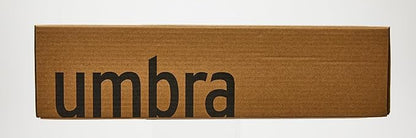 Umbra Ribbon Modern 12-inch Wall Clock, Battery Operated Quartz Movement, Silent Non Ticking Wall Clocks, Black